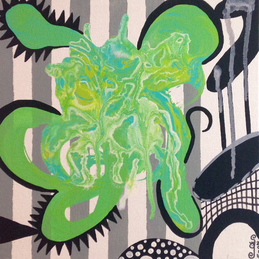 Day 104- Green Therapy- Tribute to Charline von Heyl
