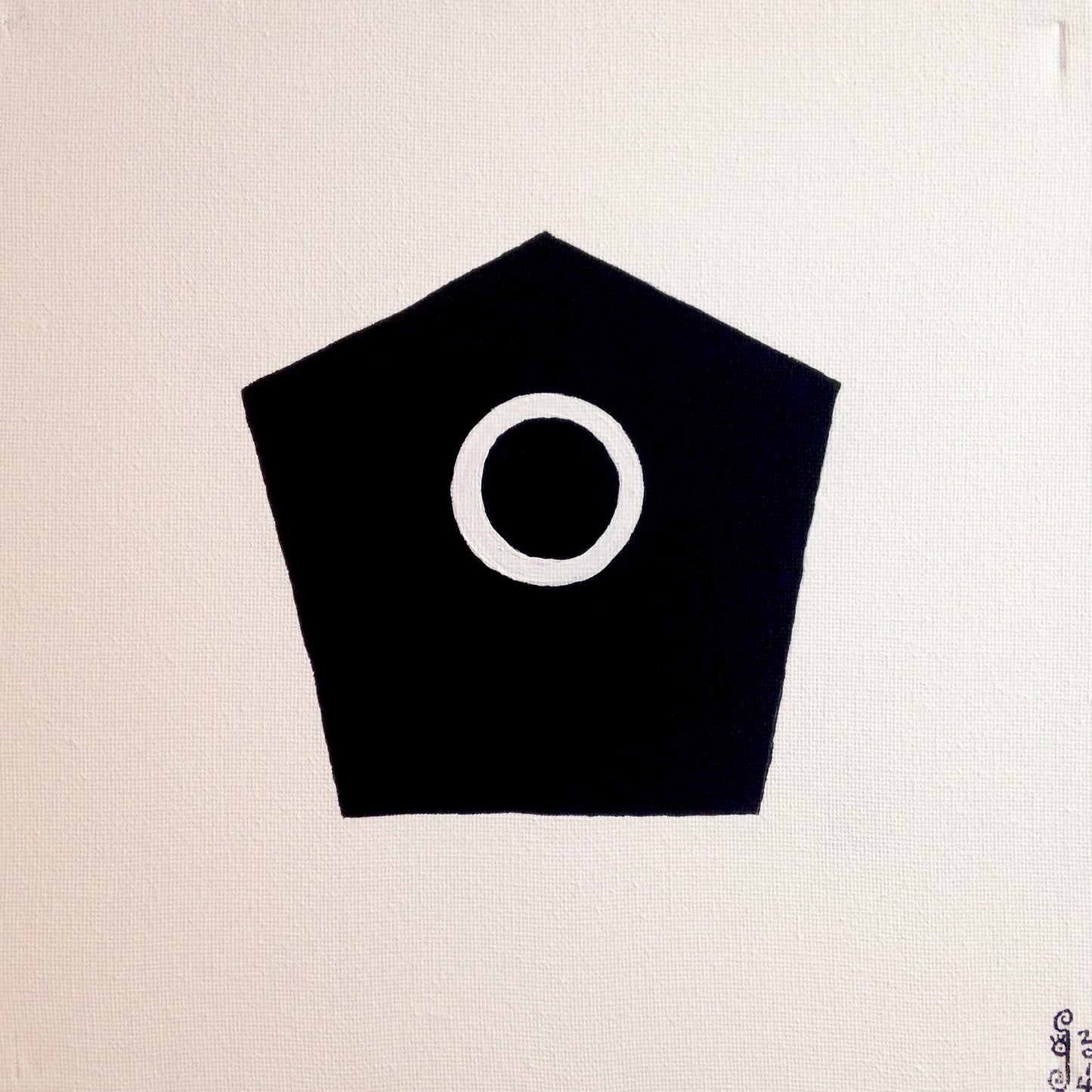 Day 183- Pentagon with Circle- Tribute to Olivier Mosset