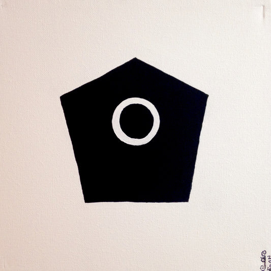 Day 183- Pentagon with Circle- Tribute to Olivier Mosset