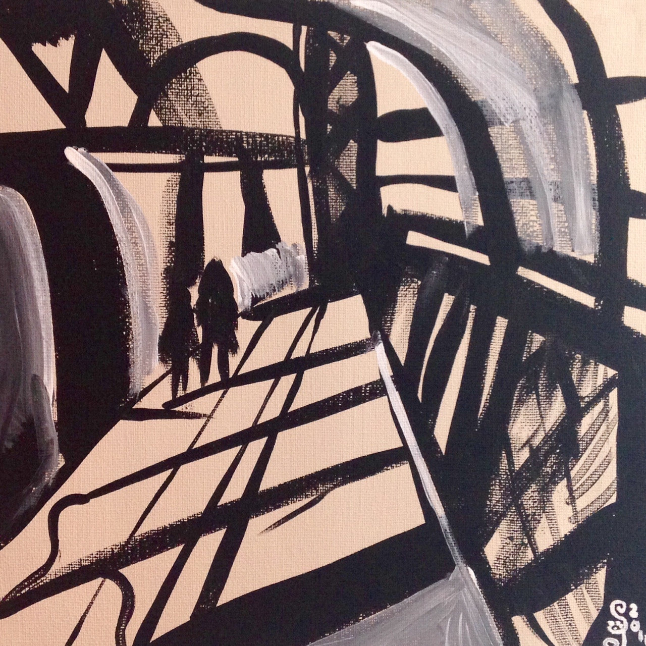 Day 43- Painting Number 43- Tribute to Franz Kline