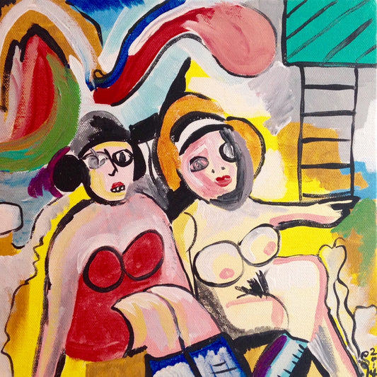 Day 58- Two Women- Tribute to Willem De Kooning