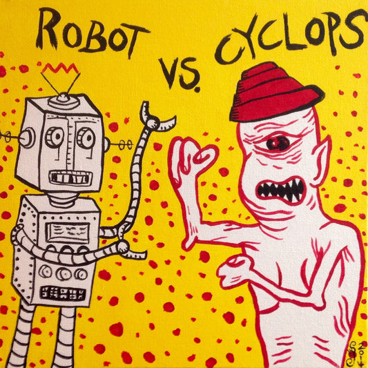 Day 317- Robot Vs. Cyclops- Tribute to Mark Mothersbaugh