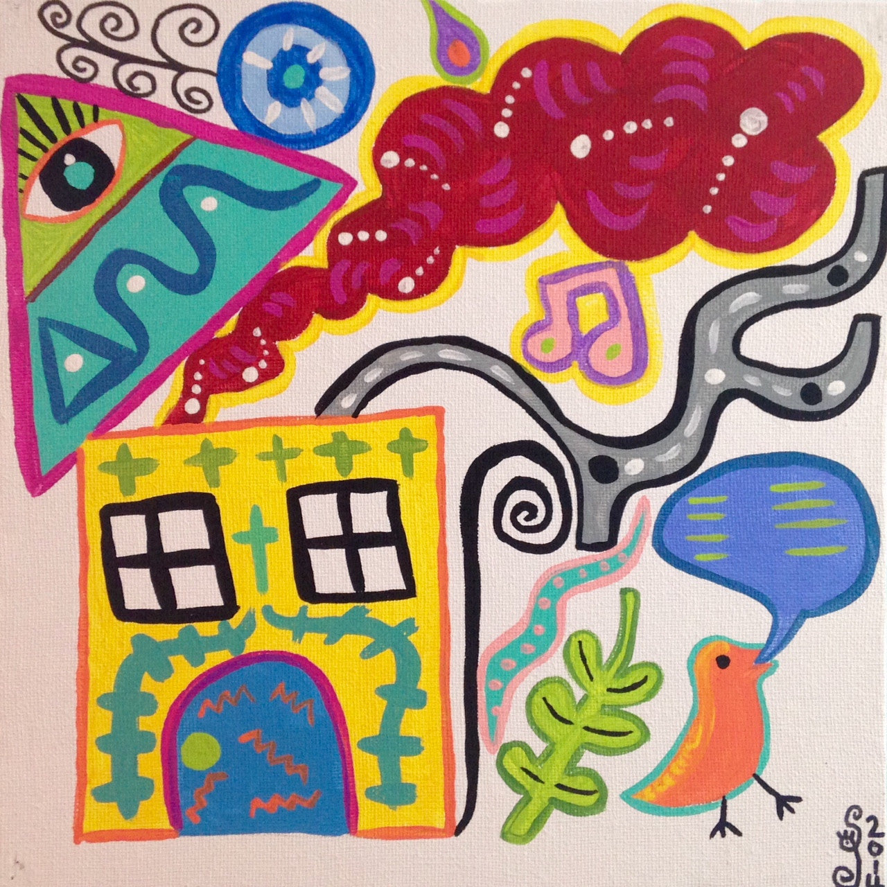 Day 98- Funhouse- Tribute to Elizabeth Murray