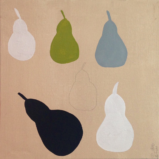 Day 93- Pears with Green Note- Tribute to William Scott