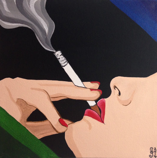 Day 18- Woman Smoking Study- Tribute to Tom Wesselmann