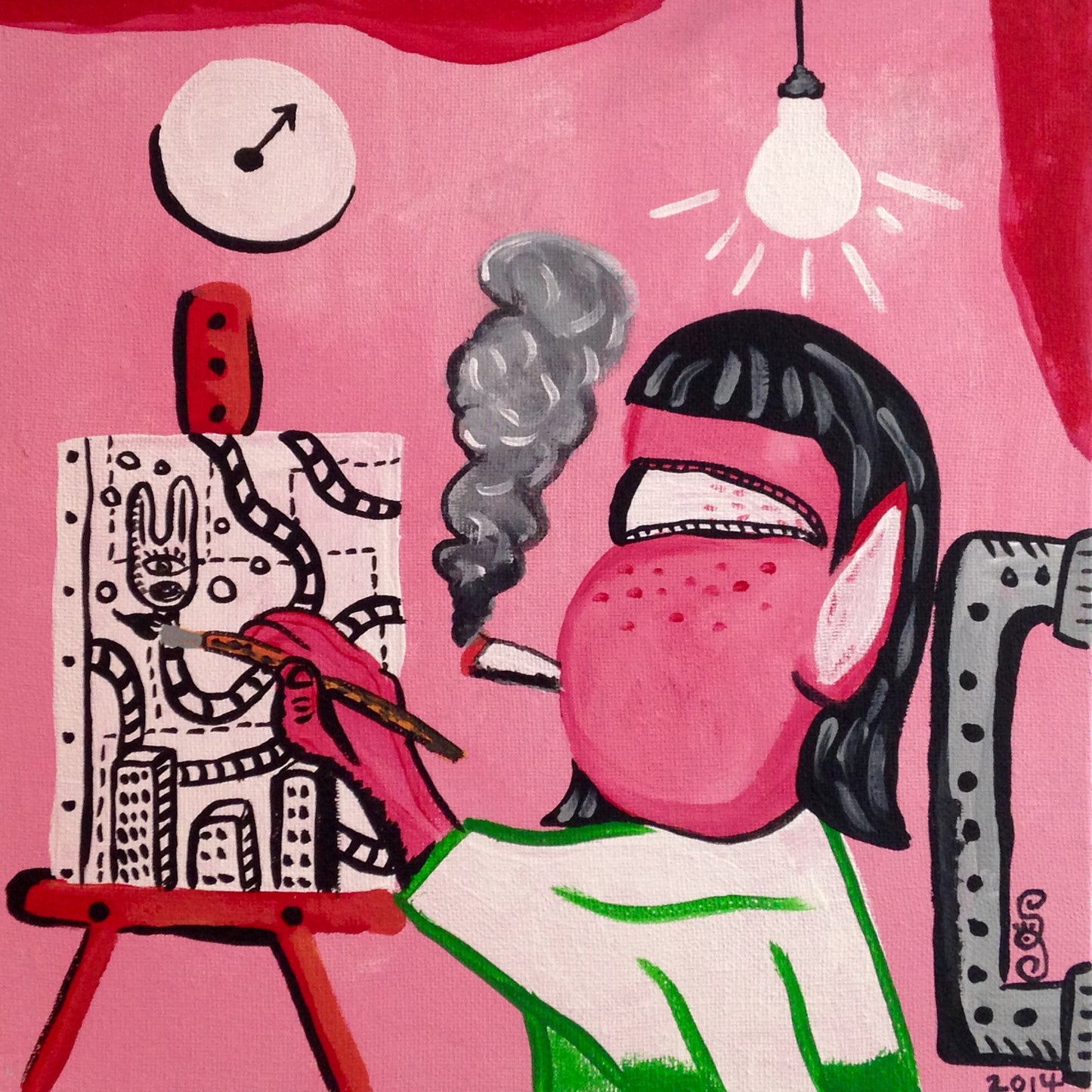 Day 292- Self Portrait in Studio- Philip Guston