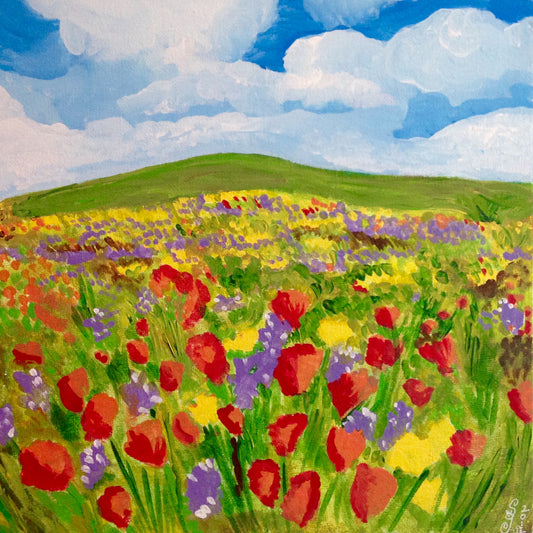 Day 236- Field of Poppies- Tribute to Claude Monet