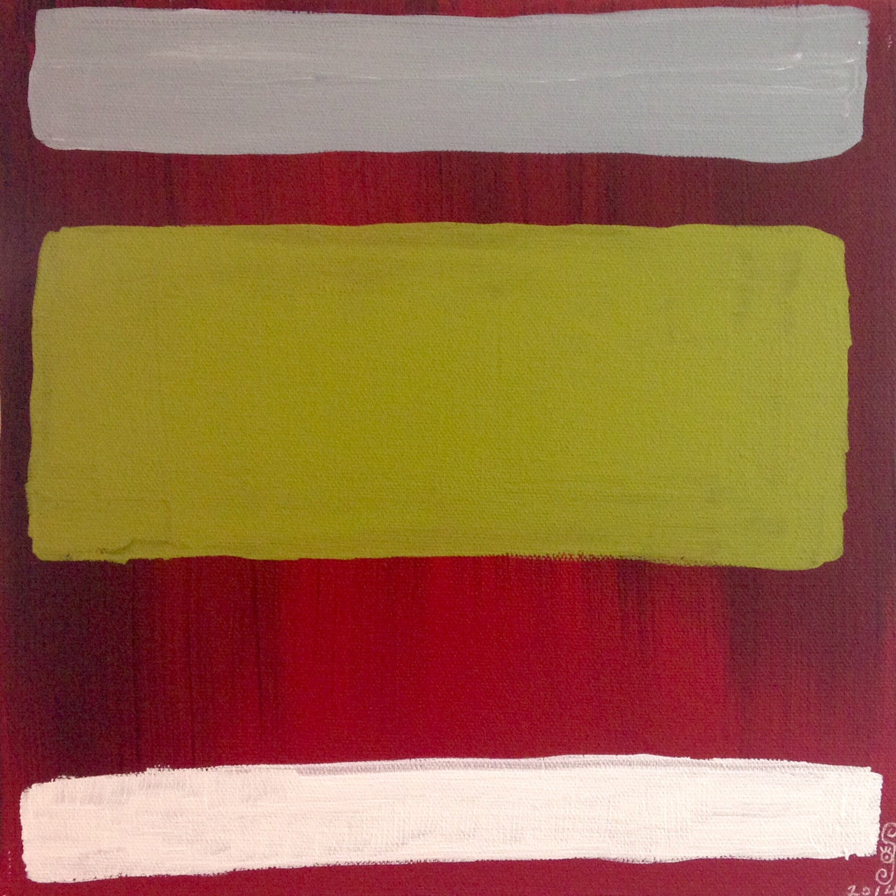 Day 95- Red, black, gray, olive and white- Tribute to Mark Rothko