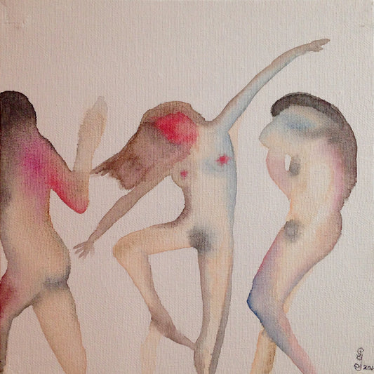 Day 232- Three Figures Dancing- Tribute to Nathan Oliveira