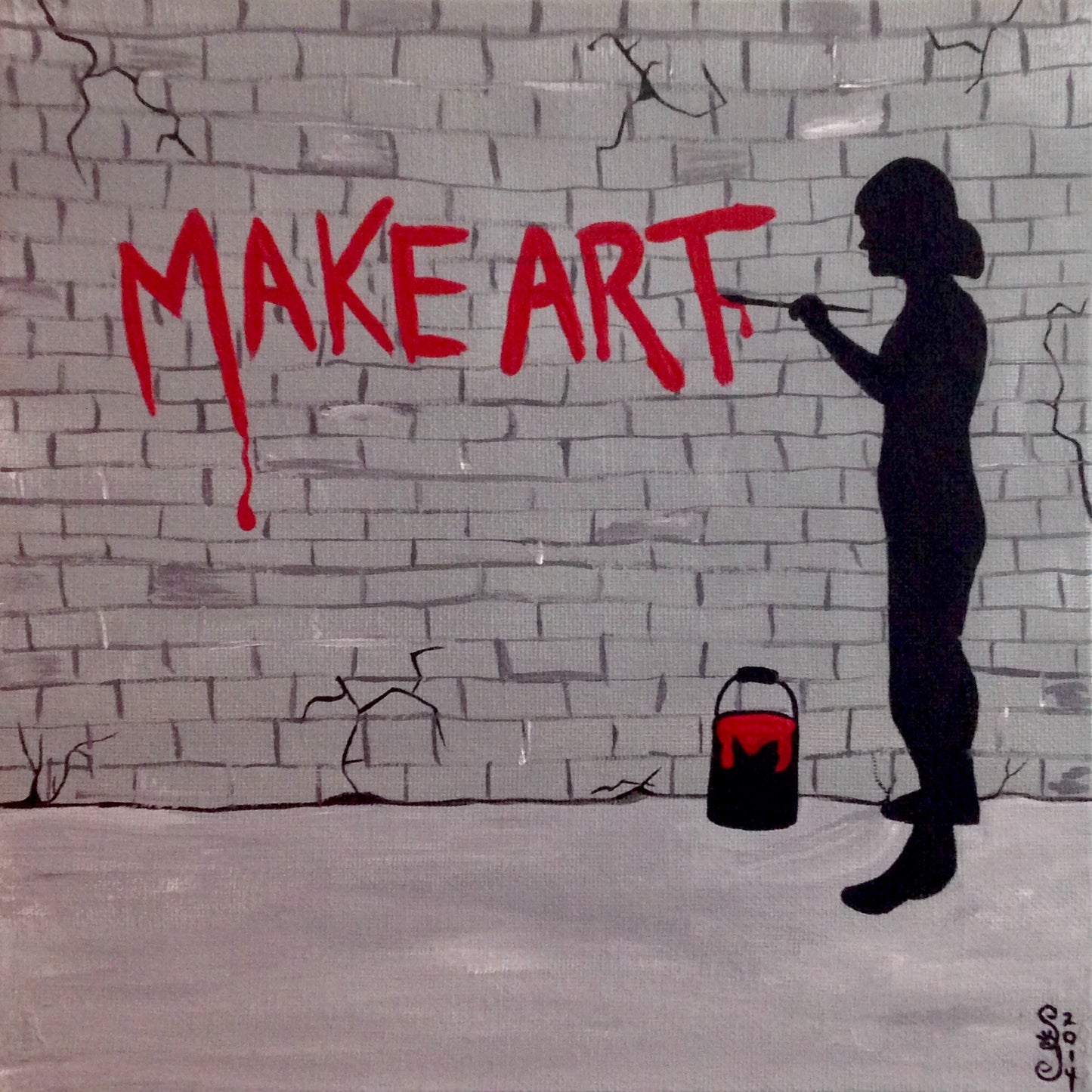 Day 344- Make Art- Tribute to Banksy