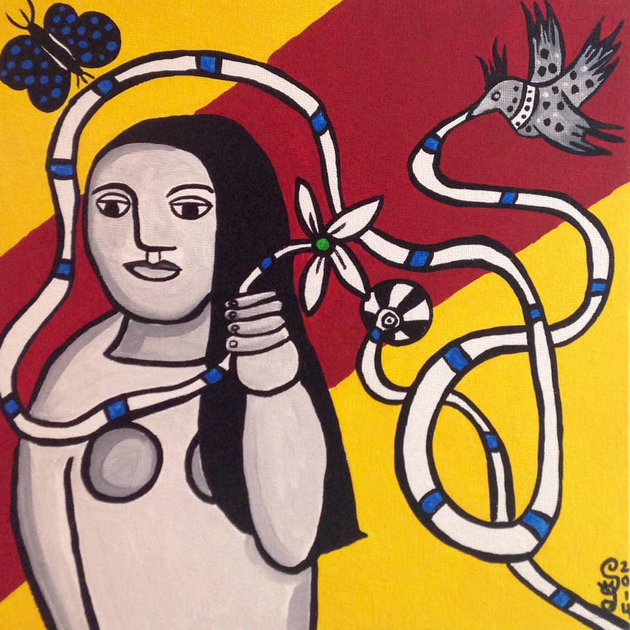 Day 115- Femme Dans La Nature- Tribute to Fernand Leger