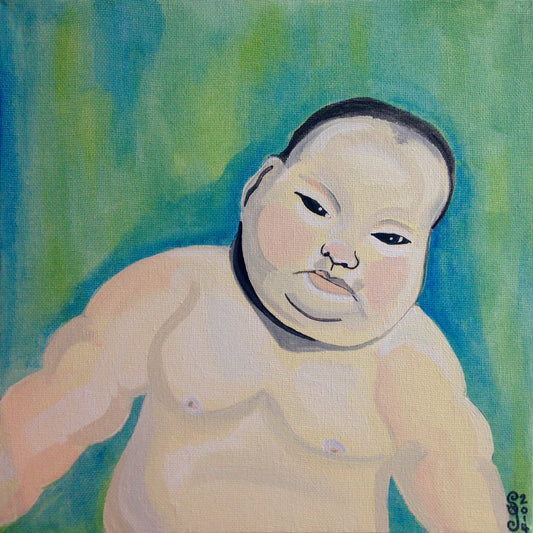 Day 21- Fat Baby- Tribute to Marlene Dumas