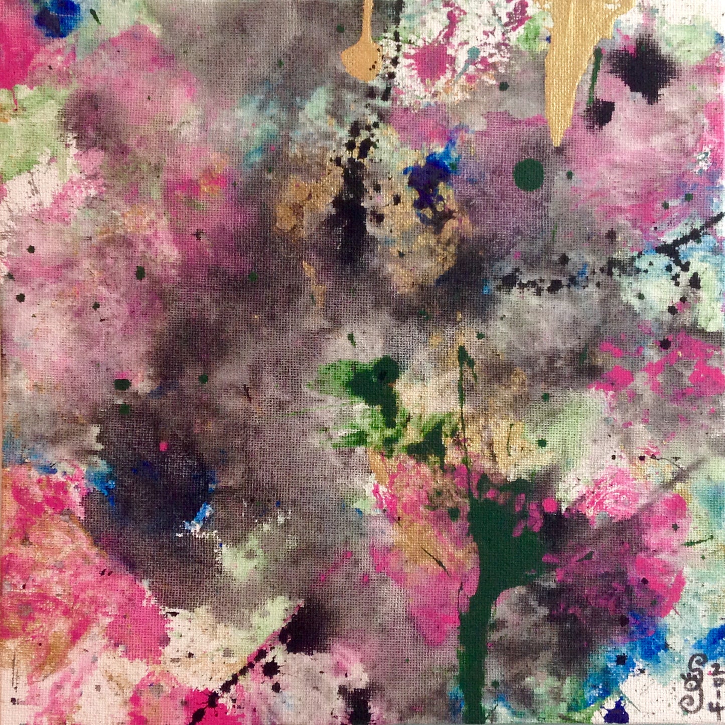 Day 213- Painted Towels- Tribute to Shozo Shimamoto