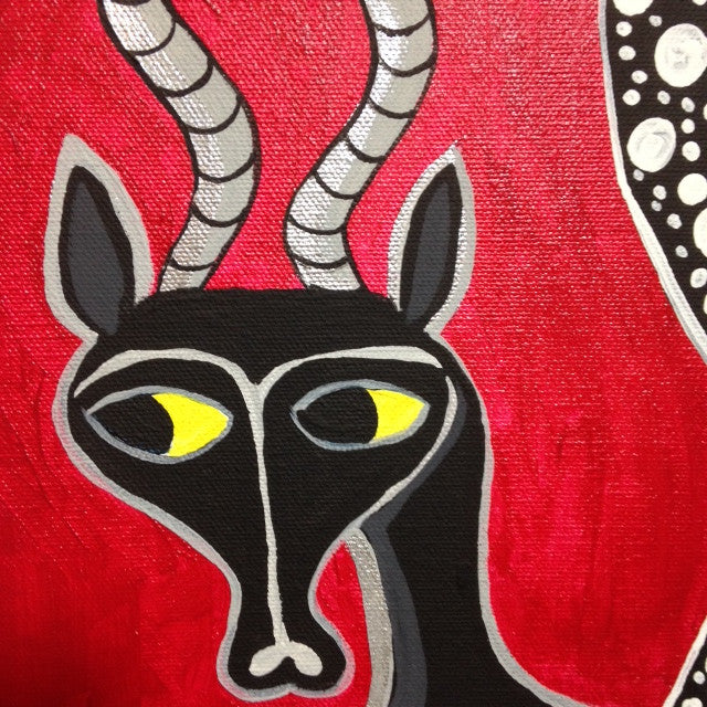 Day 69- Antelope and Giraffe- Tribute to Edward Tingatinga