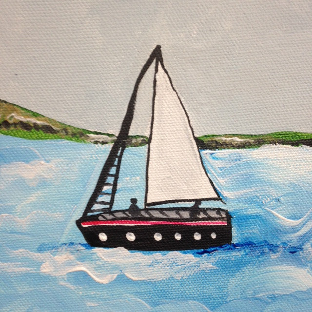 Day 70- Sailing by the lighthouse- Tribute to Alfred Wallis