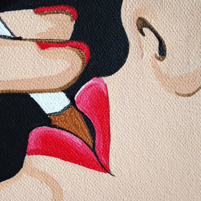 Day 18- Woman Smoking Study- Tribute to Tom Wesselmann