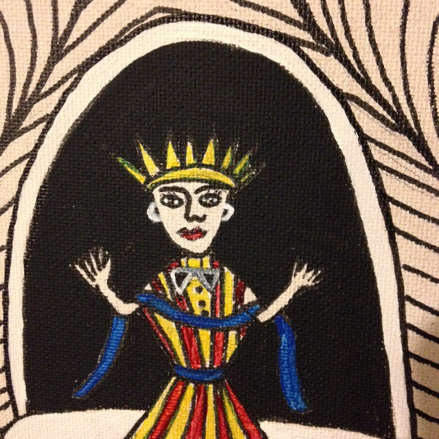 Day 33- Untitled (Madonna in Tunnel)- Tribute to Martin Ramirez (Reserved for Kristen Cato)