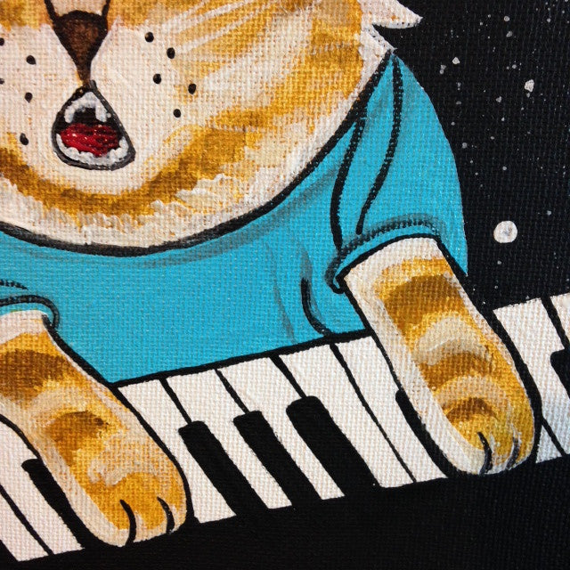 Day 38- Keyboard Cat- Tribute to Louis Wain (Reserved for Sunny Jade)